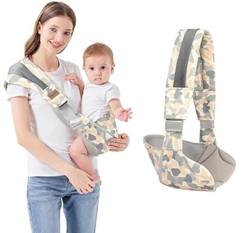 Babytragetrage, Babywickel-Hüfttrage Seitlich Mesh Atmungsaktiv, One-Shoulder-Trage, Verstellbare Babytrage, Bequemes Und Atmungsaktives Babytragegerät Für Babys Bis 20KG