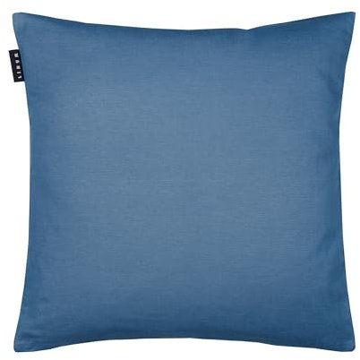 LINUM Annabell Elegant Kissenhülle 50x50 cm, 100% Baumwolle, Maschinenwaschbar, Tiefseeblau