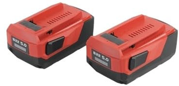 KAFTKO 5 Ah Lithium-Ionen-Akku Mit Hoher Kapazität. Kompatibel Mit Hilti B22. Geeignet for Alle 18 V, 21,6 V Und 22 V Kabellosen Elektrowerkzeuge(2PC-22V-5Ah)