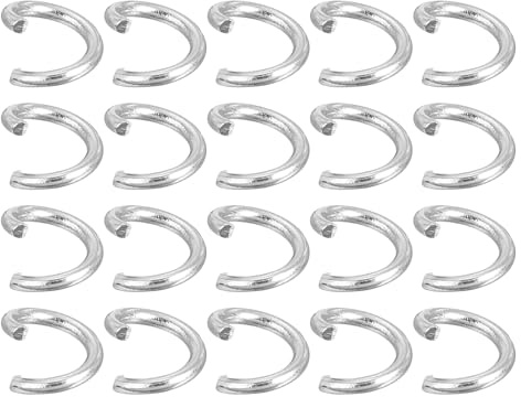 QUARKZMAN 200 Stück Biegeringe Edelstahl, 5 mm Spaltringe Metall 0,8 mm Dicke Offene Ringe Schmuck Reparatur Kettenringe Sprungringe für Schmuckherstellung Armbänder Halsketten Handwerk