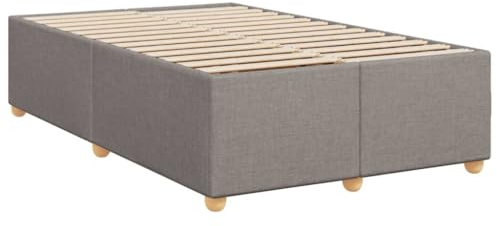 vidaXL Bettgestell ohne Matratze Taupe 120x200 cm Stoff