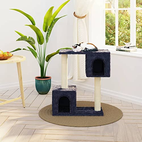 Somanki Kratzbaum mit Sisal-Kratzsäulen Dunkelgrau 60 cm, Katzenkratzbaum, Katzenmöbel, Kratztonne Für Katzen, Aktivitätskratzbäume, Katzen Zubehör