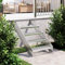 INLIFE Escalier en caillebotis 60x24x7 cm Acier galvanisé Maison,Jardin,Produits ménagers,Revêtements de marches Argent 3.31KG