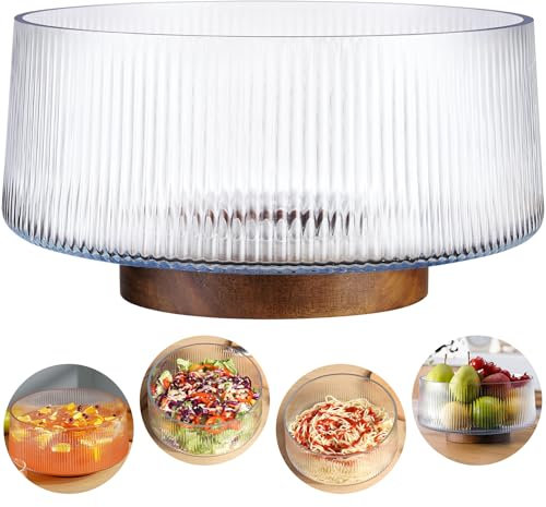 NiHome Saladier en verre extra large