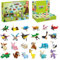 KYLON Insekten Tiere für Iego Adventskalender 2024, Adventskalender Kinder, 24 Tage 12 Insekten+ 12 Tiere Weihnachten Countdown Kalender Bausatz für Kinder