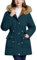 FGVFCS Winterjacken für Damen, mittellang, thermisch, dick, Trench-Overcoat, durchgehender Reißverschluss, langärmelig, Kapuzenjacke mit Pelz, Kunstkapuzentaschen, Fleece-gefüttert, Wärmer, 01 Navy, M