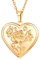 U7 Personalised Heart Locket Rose Gold Flower Womens Necklace Women Dainty Jewellery Gifts for Her Girlfriend Custom