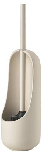 Zone Denmark Sensu Toilettenbürste, WC Bürste, Klobürste in Schönem Dänischem Design, Bürstengarnitur mit Bürste und Halter fürs Badezimmer, Stehend, Durchm. 11,8 cm, Höhe 41 cm, Sand