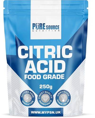 Citric Acid 100% Pure Food Grade for Food Bath Bombs Cleaning Cheese Making Cooking Descaling Descaler By PSN (250g)