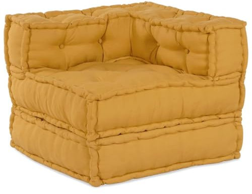 vidaXL Pouf Modular Gelb 70x70x54 cm Stoff