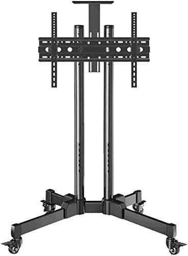 Soporte de TV de Mesa Giratorio Universal Soporte de Piso de TV pequeño de Acero Inoxidable para televisores de 32 70 Pulgadas Soporte de Piso de TV Negro Led con Ruedas Ruedas U