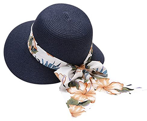 NAFING Chapeau De Soleil Femme Anti UV Été Chapeau D'été À Large Bord L'extérieur Casquettes Pliable Respirant Casquette Queue De Cheval Pour Plage UPF 50+