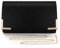 FuninCrea Damen-Clutches Umschlag Crossbody Bag mit 100cm Abnehmbarem Kettenschulterriemen, Elegant Abendtasche Damen Umhängetasche Damen für Hochzeit Bankett Party Abschlussball (Kunstleder-Schwarz)