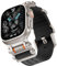 TAURI Correa de metal acero inoxidable Compatible con Apple Watch Ultra 2/1 49 mm,iWatch Series 10/9/8/7/6/SE/5/4 46 mm/45 mm/44 mm,innovadora correa de ajuste con rodillo Correa de repuesto - Negro