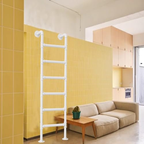 Hochleistungsmauer montierte Notfallfeuerausgleichsleiter für Dachdachwohnungsbibliothek Deck 100 300 cm Höhe Etagenloftstufen mit Eingangstreppen des Ausstiegs für das Klettern (260 cm/102 Zoll)