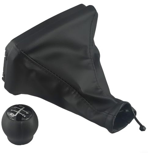 Vilgftyiet Premium Schaltknauf und Staubschutz für Opel Meriva A Serie von 2002 bis 2010