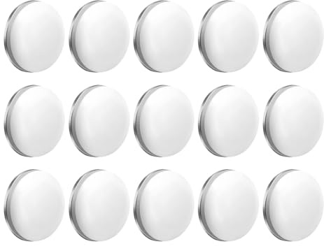 Abiyou Pesi per Tenda da Doccia, 15 Pezzi Rotondo Magnetico Tenda Pesi, Pesi Magnetici per Tende, Pesi Magnetici Rotondi per Tendaggi, Pesi per Tende da Doccia con Màgneti, per Tende da Doccia(Bianco)