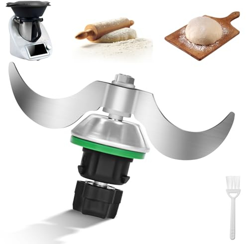 ACOMTUO Teigmesser Kompatibel TM6 TM5, Thermomix TM6 Zubehör mit Dichtring, Teigmesser Thermomix TM6 Kein Teig-Rückstand, Schnelle Reinigung, Ersatzteile für Thermomix Mixmesser Ersatz Zubehör