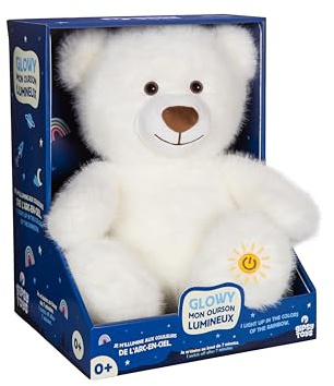 GIPSY Toys – PLÜSCH-NACHTLICHT GLOWY, Mein LEUCHTENDER BÄR – 24 cm – BEIGE – VERKAUFT IN Einer GESCHENKBOX