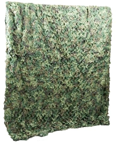 HPDTZ Filet de camouflage - 6 x 8 m - Double couche - Brise-vue - Protection solaire - Pour la chasse, le camping et le jardin - Décoration militaire résistante aux intempéries - En tissu Oxford