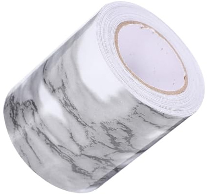 Battiscopa Autoadesivo Effetto Marmo Flessibile in Pvc, 1 Rotolo | Rivestimento per Modanatura e Angoli, Resistente All’usura, per Parete Tv, Camera e Balcone
