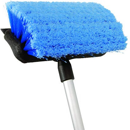 attwood 11807-2 Deluxe Boat Deck Brush Kit with Flow-Through Brush Head and Squeegee