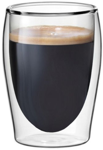 Scan Part à Double paroi en Verre Thermique Lot de 2 Expresso