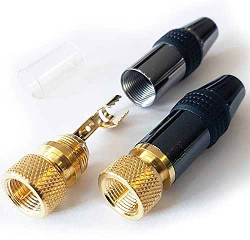 PRO F-Type Male Solder Connector - RF Coaxial/Coax TV Satellite/Aerial Screw Plug - CableFinder