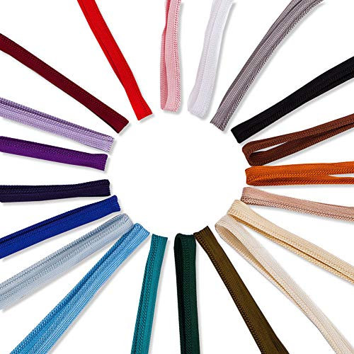Neotrims 10MM FLANGED INSERTION BINDING PIPING CORD BRAID, Silky Viscose Rayon, 20 Colours, Strong Firm Trimming for Edging. Unique Construction with no stitching line, 3mm cord is integral of Piping.