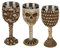 ootb Becher/Kelch in Totenkopfform, aus Polyresin, mit Edelstahl-Behälter
