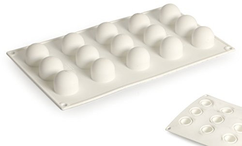 Silikomart Professional Silicone Baking Mold, Mini Truffle 15 Cavities (1 Each) by Silikomart