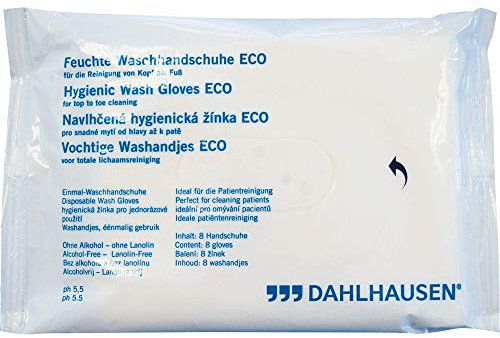 WASCHHANDSCHUHE Einmal ECO feucht 8 St