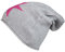 Cashmere Dreams Slouch-Beanie-Mütze mit Kaschmir - Hochwertige Strickmütze für Damen Mädchen - Stern - Hat - One Size - Sommer Herbst und Winter Zwillingsherz (hgr/pink)