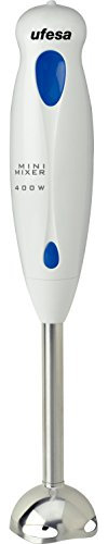 Ufesa BP4540 Mini Mixer 400, 1.5 m, Azul, Blanco, Acero inoxidable, 220-240 V, 50/60 Hz, 65 x 65 x 357 mm - Batidora