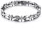 JewelryWe Schmuck Edelstahl Armband Magnetarmband Sternen Link Gesundheit Magnet Partnerarmbänder Damenarmband Armreif Silber, 20,5cm Breite 8,9mm
