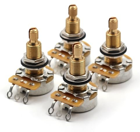 The Art Of Tone (TAOT) Set von 4 (4 x) Cts Custom 450S Bohrer 500 K Lang Split Schaft Audio Taper Potentiometer – 450 g