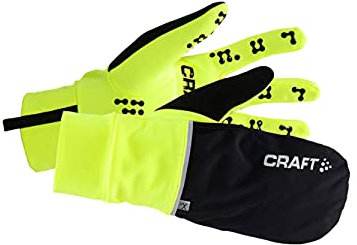 Craft Radhandschuh Lang 2 In 1 Hybrid Weather Gloves, Flumino/Black,L