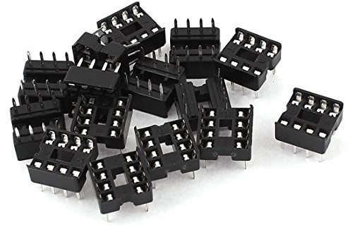 sourcing map 8-Pin Dip-IC-Buchsen Pitch Sockel Adapter Lötanschluss | 15 Stück, für PCB Löten Lochrasterplatine, DIP IC Sockel