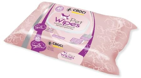 CROCI Gill's Lingette Nettoyante Talc pour Chien 40 Pièces - Lot de 1