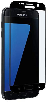 aiino italian ideas - Edge-to-Edge Curved Glasfolie für Samsung Galaxy S7, Härtegrad 9H, gebogenes gehärtetes Glas - Schwarz