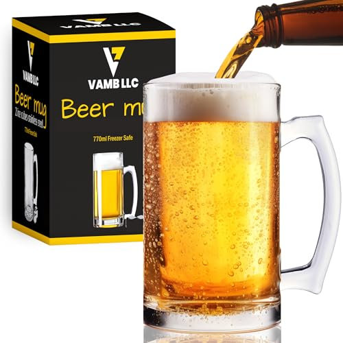 VAMB LLC Culina Ware (1) - 770ml Jumbo Thick Glass Sports Beer Mugs