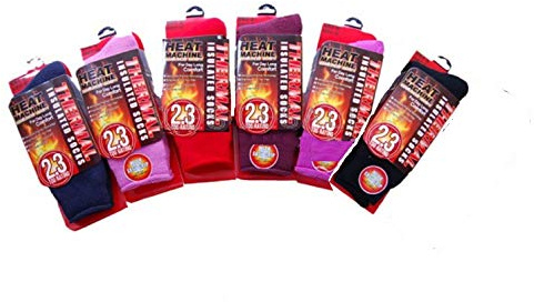 4 Pairs Ladies Heat Machine Thermal Insulated Socks 2.3 Tog Guaranteed Warmth Size 4-8