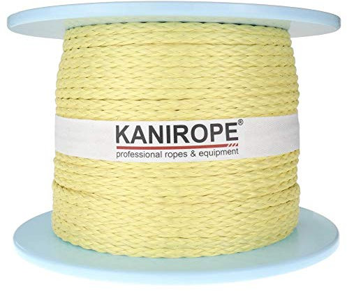 Kanirope® Aramidseil ARABRAID 4mm 500m Gelb 8-fach geflochten