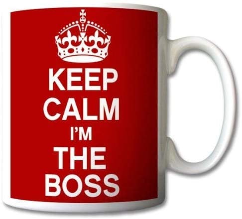 JMS we create smile Keep Calm and Carry on I'm The BOSS Mug Cup Ceramic Double Side Printed Gift Retro Coffee Cold Hot Drinks Tea Mug