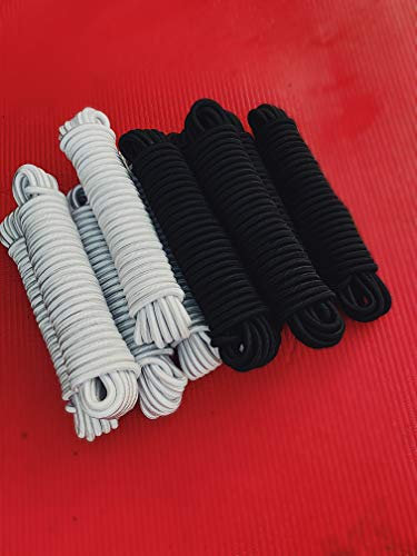 Machermann Expanderseil Gummiseil Gummileine Planenseil Spanner Gummischnur Gummikordel Spannseil Kordel Leine (Weiß, 10 mm)