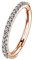 OUFER 16G Rostfreier Stahl Knorpel Ohrringe Fünf Petal Clear CZ Blume Tragus Helix Earrings Knorpel Ohrstecker rose gold 10