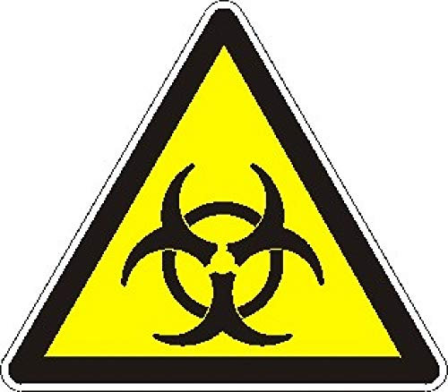 Schild: Warnung vor Biogefährdung - Aluverbundtafel 150 mm nachleuchtend