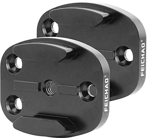 FEICHAO Supporto per treppiede in alluminio CNC a sgancio rapido con 1/4 adattatore Interfaccia di base con fibbia compatibile per Hero 8 7 6 5 4 3 e altre fotocamere sportive (Surface Mount Board)
