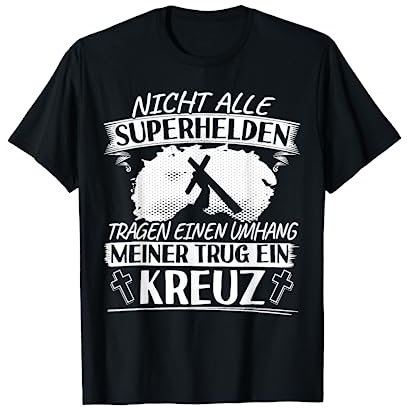 Mein Superheld Trug Ein Kreuz Christentum Glaube Jesus T-Shirt