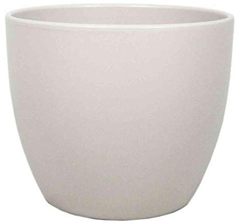 innaGLAS Grand Cache-Pot, céramique, Beige Mat, 29cm, Ø36cm - Pot Fleurs/Pot céramique